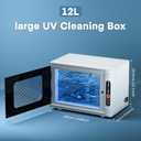 Yofuly Sterilizer for Esthetician, 12L Large Sterilizer for Nail Tools, Multi-Functional Nail Cleaning Box, Large Capacity Cleaning Cabinet for Home Use, Barbers, Beauty Salons, and Spas