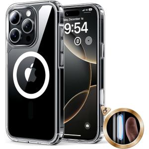 TAURI for iPhone 16 Pro Case with Camera Control Button, Compatible with MagSafe [Not-Yellowing], Military-Grade Protection, Slim Shockproof Magnetic Phone Case for iPhone 16 Pro 6.3", Clear