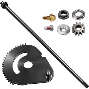 738-0919B Steering Shaft and 617-04094 Sector Gear Kit for MTD Troy Bilt 753-04517 738-0919 738-0919A, With 948-0389 710-1309 Steering Rod Cap, Screw and 941-0656A 741-0656A Pinion Gear & Bushing