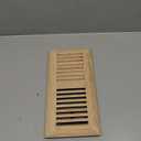 Red Oak Hardwood Drop in Floor Register, 4X10 Inch, High Output Air Flow, with Damper, Unfinished