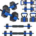 VIVITORY Dumbbell Sets Adjustable Weights, Free Weights with Connector, Non-Rolling Adjustable Dumbbell Set, Barbell for Home Gym, Hexagon, Cement Mixture
