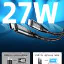 USB C Lightning Cable 2 Pack 3 Ft, iPhone 14 13 Fast Charger Cord [Apple MFi Certified] 3 Foot Type C iPhone Cable Compatible with iPhone 14 13 12 11 Pro Max Mini 8 Plus SE iPad and More