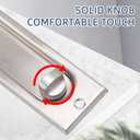 2 x Privacy Pocket Door LockRectangle 304 Stainless Steel Pocket Door Hardware, Sliding Pocket Door Handle,for 1 3/8 to 2 3/16 Thickness Door,Brushed Silver