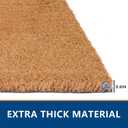 2 x Halloween Welcome Door Mat - 30"x17" Spider Web Coir Front Doormat with Anti-Slip PVC Backing, Indoor Outdoor Mats for Entryway, Porch, Durable Coconut Fiber Mat, Natural Home Decor