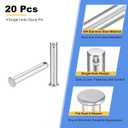 uxcell 20Pcs M10 x 60mm Single Hole Clevis Pins, 304 Stainless Steel Flat Head Hitch Pins for Trailer Latch, Mechanics Repair, Furniture Installation, Industrial Equipment