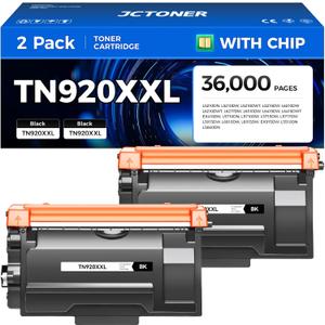 TN920XXL Toner Cartridge Super High Yield Black 2-Pack (with chip) Comatible Replacement for Brother TN920 TN920XL 920XXL Work for HL-L6210DW HL-L6210DWT HL-L5210DW HL-L5210DWT MFC-L6810DW Printer Ink