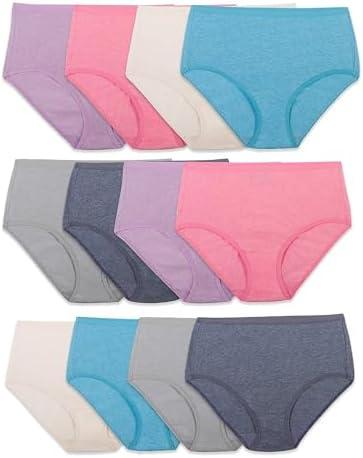 Fruit of the Loom Women's Beyondsoft Underwear, Super Soft Designed with Comfort in Mind (7, Brief - Cotton Blend - 12 Pack - Colors May Vary)