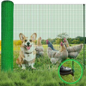 Temporary Fence with Step in Stakes,3x50 Safety Barrier for Dog Snow Plastic Mesh Fencing with Fiberglass Post Windbreak Rope,Movable Fencing Roll for Garden Backyard Outdoor Animal Protect