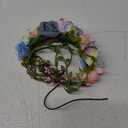 Vivivalue Vine Flower Crown Flower Garland Headband Hair Wreath Floral Headpiece Halo Boho with Ribbon Wedding Party Festival Photos