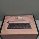 YUNZII QL75 Wireless Typewriter Hot Swap Retro Mechanical Keyboard,Punk Round Keycaps,RGB Backlit QMK/VIA Programmable,Multi-Device Keyboard with 2.4GHz/Type-C/BT5.0 (Pink, Cocoa Cream V2 Switch)