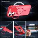 Innaght Magnetic for iPhone 15 Pro Case with Stand,Compatible with MagSafe,Rugged,Heavy Duty,Protective case Kickstand,[Built-in Invisible Stand],Red