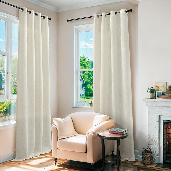 Beige Curtains 2 Pack 113" x 94"