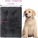 Small Dog & Cat Bed, Washable Warm Winter Fluffy Heated Calming Dog Crate Bed for Small Size Pets, Supportive Plush Crate Pad for Dogs (18 * 12", Dark Grey)