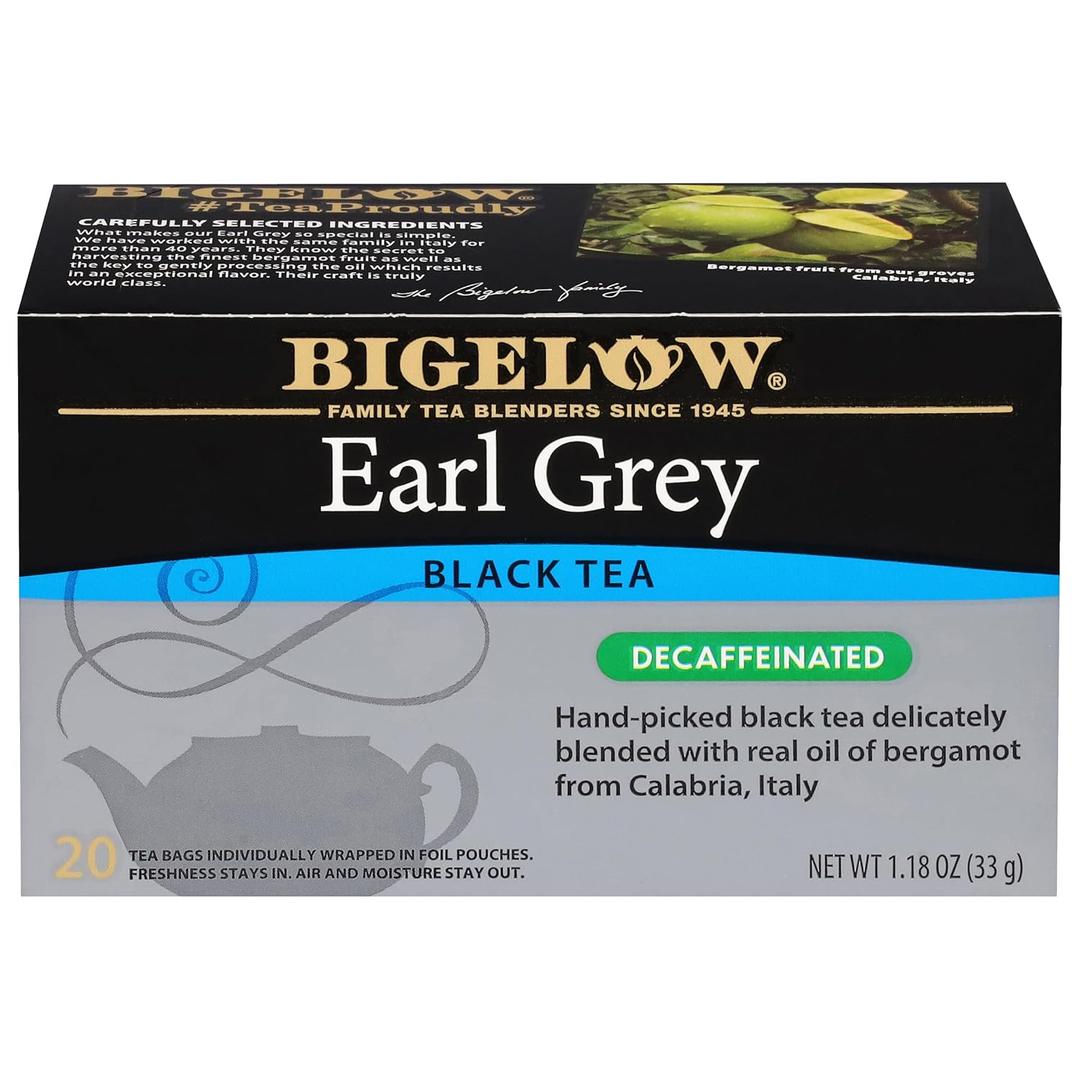 2 x BigelowTea Earl Grey Tea (Decaffeinated), 20 Count(Pack of 1)