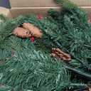 Timer 2 Pack Outdoor Christmas Tree Urn Filler 24 Inch Artificial Xmas Tree withPinecones Red Berries Tripod Stake Warm White & Colorful Lights Battery Operated 8 Mode Porch Decor Pathway Holiday Yard