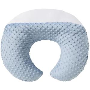 DONOMILO Nursing Pillow and Positioner Breastfeeding and Bottle Feeding, Propping Baby, Tummy Time, Sitting Support for Baby Boy Baby Girl, with Removable Dots Cover (Blue)
