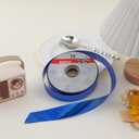 1inch x 100yards Shiny Waterproof Ribbon,Blue Curling Ribbon for Gifts Package Wrapping,Bows, Crafting, Wedding.