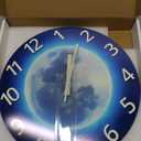 Analog Glow in The Dark Wall Clock Battery Operated 12 Inch Blue Light Up Clock for Wall Silent Wall Clock for Kids Bedroom