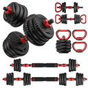 Adjustable Dumbbells, 10/25/35/55/70/90lbs Free Weight Set with Connector, 4 in1 Dumbbells Set Used as Barbell, Kettlebells, Push up Stand, Fitness Exercises for Home Gym Suitable Men/Women