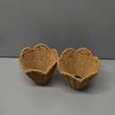 2 Pcs Small Rattan Lamp Shades, Scalloped Woven Lampshade 3"top x 6"bottom x 5-1/4"slant Height Boho Lamp Shade Chandelier or Accent Lamp (E26 Base)