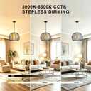 Pendant Light Modern Chandelier with Remote Control for Living Dining Room, 11"x11"x9.9"