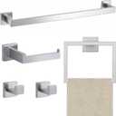 JOPOFI 5 Piece Bathroom Towel Bar Set - Thicken Stainless Steel Bath Towel Holder, 23.6 Inch Towel Racks for Bathroom Wall Mounted, Bathroom Hardware Accessories Set - Brushed Nickel