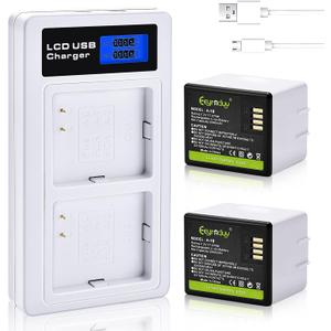 2- Pack Batteries and Charger for arlo Pro,Pro 2 Camera,2440mAh Rechargeable Battery