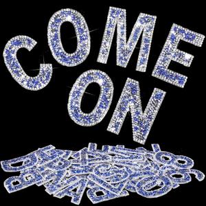 WILLBOND 37 Pieces Rhinestone Letter Stickers Large Glitter Alphabet Crystal Number Self Adhesive Bling Stickers Iron on Letters for Art Crafts Clothing DIY Decors(Royal Blue,2.56 Inch) WILLBOND 37 Pieces Rhinestone Letter Stickers Large Glitter Alphabet Crystal Number Self Adhesive Bling Stickers Iron on Letters for Art Crafts Clothing DIY Decors(Royal Blue,2.56 Inch)