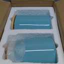 Sweejar Kitchen Canisters Ceramic Food Storage Jar Set, Stackable Containers with Airtight Seal Wooden Lid for Serving Ground Coffee, Tea, Herbs, Grains, Sugar, Salt - Set of 4 (Turquoise)