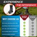 Sleeve Stars Ankle Brace for Women & Men, Ankle Wrap for Sprain, Compression Sleeve for Plantar Fasciitis Relief, Easy Customizable Support: w/ Removable Strap (Single/M:10"-12"/Black)