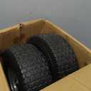 AR-PRO (2 Pack) 13x5.00-6 Flat Free Tire and Wheel Assembly, Solid Lawn Mower Front Tire with 3" Centered Hub, 3/4" Bearing extra 5/8"&1/2", Compatible with Riding Mowers & Garden Tractors