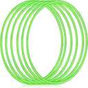 Poen 10 Pcs Exercise Hoop for Kids Detachable Adjustable Plastic Toy Colored Hoop Circles Playground Toys for Teens Games Gymnastics Dog Agility Equipment Party Decor, 28 Inch(Green)