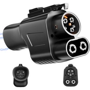 FOCHIER F Tesla Fast Supercharger Adapter, NACS to CCS1 Charging Adapter, Max 500A 1000V for Ford, Rivian, GM,Volvo, Polestar, Electric Vehicle, Compatible with V3 V4 Tesla Station