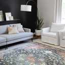 Loloi Skye Collection SKY-08 Denim/Brick 2'-6" x 10'-0" Runner Rug