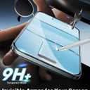 OMOTON Screen Protector for iPhone Air [Auto-Dust Removal], Tempered Glass for iPhone 17 Air with 9H+ Hardness & 12FT Military Grade Shatterproof, Full Coverage Protection, 2 Pack