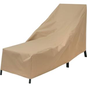 Modern Leisure Basics Patio Chaise Lounge Chair Cover - Weather-Resistant Fabric - Furniture Protection Perfect for Patio, Deck, and Porch - 76" L x 27" W x 30" H - Khaki - 1-Pack - 2017 Model