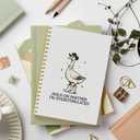 EKGJW Funny Goose Mental Health Spiral Notebook-Hold On Partner Im Overstimulated Notebook Journal 5.5x8.3, Sarcastic Western Anxiety Gifts for Women Men Therapists,Therapy Office Supplies