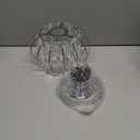 YYJLX Modern Semi Flush Mount Ceiling Light Fixture E26 Mini Crystal Chandelier Chrome Small Ceiling Lamp for Entryway Bedroom Bathroom Hallway Closet Foyer (Silver)