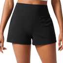 CRZ YOGA Butterlift Linerless Shorts for Women 3" - High Waisted Comfy Yoga Casual Lounge Workout with Pockets M