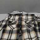 Boys Girls Casual Flannel Plaid Hoodies Fall Fashion Button Down Shirts Long Sleeve Cute Lightweight Jacket Coats (9-10 Years, Black Khaki)