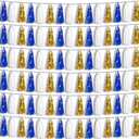 6P Navy-Blue White-Gold Foil Fringe Metallic Tassel-Garland, Tassels Banner Streamers for Parade Floats, Bachelorette, Wedding, Birthday, Graduation, Christmas, Bridal/Baby Shower Party Decorations