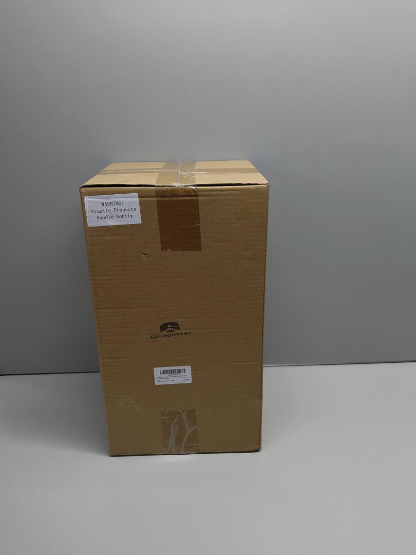 Glooglitter 2 Pack Fixture Replacement Globe Shade 8 Inch Diameter E26 Base 15/8 Inch Fitter Round Glass Globe Lampshade Cover for Pendant Wall Sconce Chandelier Vanity Light (Clear)