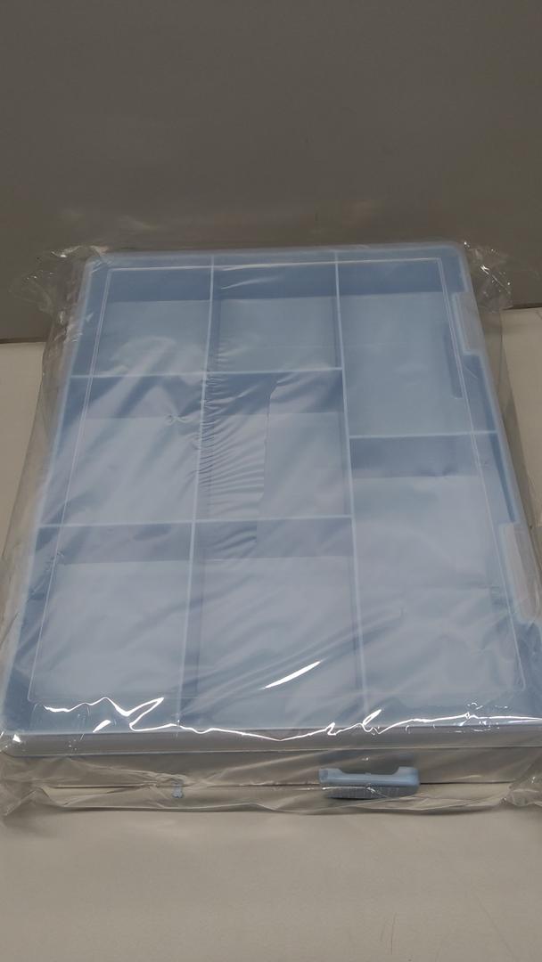 Douorgan Toy Storage Organizer for Lego Stackable Organizer Bins Portable Organizer Containers Storage Box Plastic Case for Bead Bracelet Making DIY Jewelry Nail Charms (Blue)