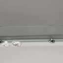 JQK Bathroom Glass Shelf Chrome, Tempered Glass Shower Storage 24 by 5 inches, 304 Stainless Steel Polished Chrome Wall Mount, TGS101L24-CH