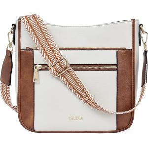 Telena Vegan Leather Crossbody Bags for Women Travel Shoulder Hobo Bag Bucket Large Purse Straps Replacement