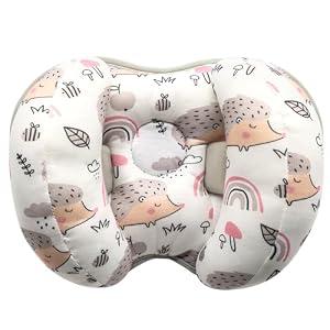 Baby Support Pillow, Head and Neck Support, 2 in 1 Banana Neck Pillow for Baby Newborn, Adjustable Head Pillows for Kids Toddler (Hedgehog)