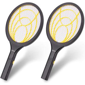mafiti 2pack Fly Swatter Electric, Battery Powered Fly Killer Mosquito Zapper Bug Zapper Racket for Indoor Outdoor, Black mafiti 2pack Fly Swatter Electric, Battery Powered Fly Killer Mosquito Zapper Bug Zapper Racket for Indoor Outdoor, Black