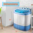 Pyle Portable 2-in-1 Washing Machine&Spin-Dryer-Convenient Top-Loading Easy Access,Energy&Water Efficient Design,Ideal for Smaller Loads-No Special Parts or Plumbing Required-2 FT Drainage Hose