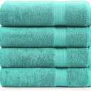 LANE LINEN Bathroom Towels Set (4 Pack)- 100% Cotton Luxury Bath Towels for Bathroom, Soft Shower Towels, Quick Dry Turkish Bath Towels, Super Absorbent Hotel Quality Bath Towel Set (28"x 54")- Teal