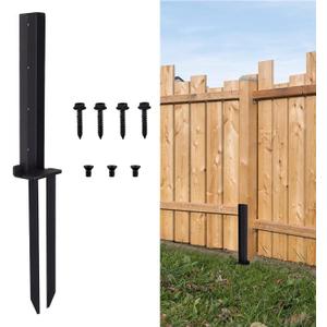 Fence Post Repair kit, Heavy-Duty Anchor grounding Nail, Fence Post Support Pile, Used for Repairing Damaged Fence gate Posts, Wooden Frames, and Fences